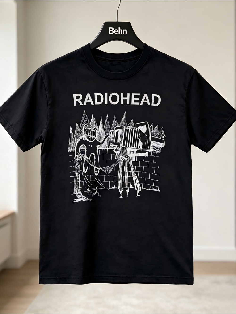 Radiohead Black Graphic Tee | Vintage Style Band T-Shirt Unisex
